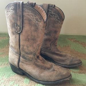 Miz Mooz Distressed Leather Cowboy Boot